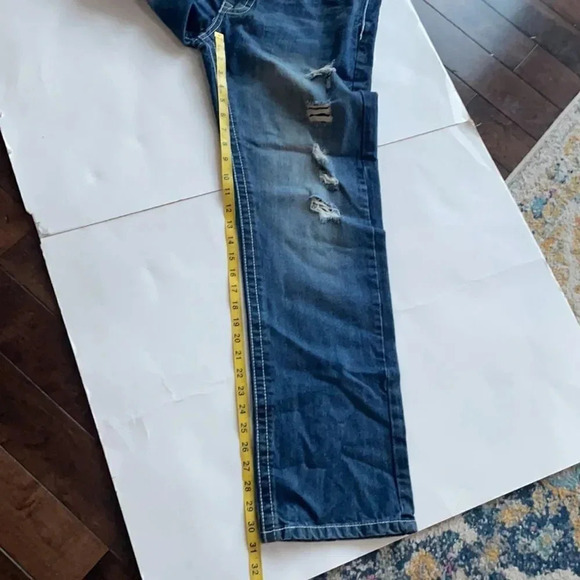 Blue Reign Men’s distressed straight leg jeans, size 32 X 32 - Picture 6 of 11
